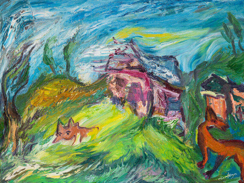 H akiraNena ζωγραφίζει μία αλεπού στη φάρμα