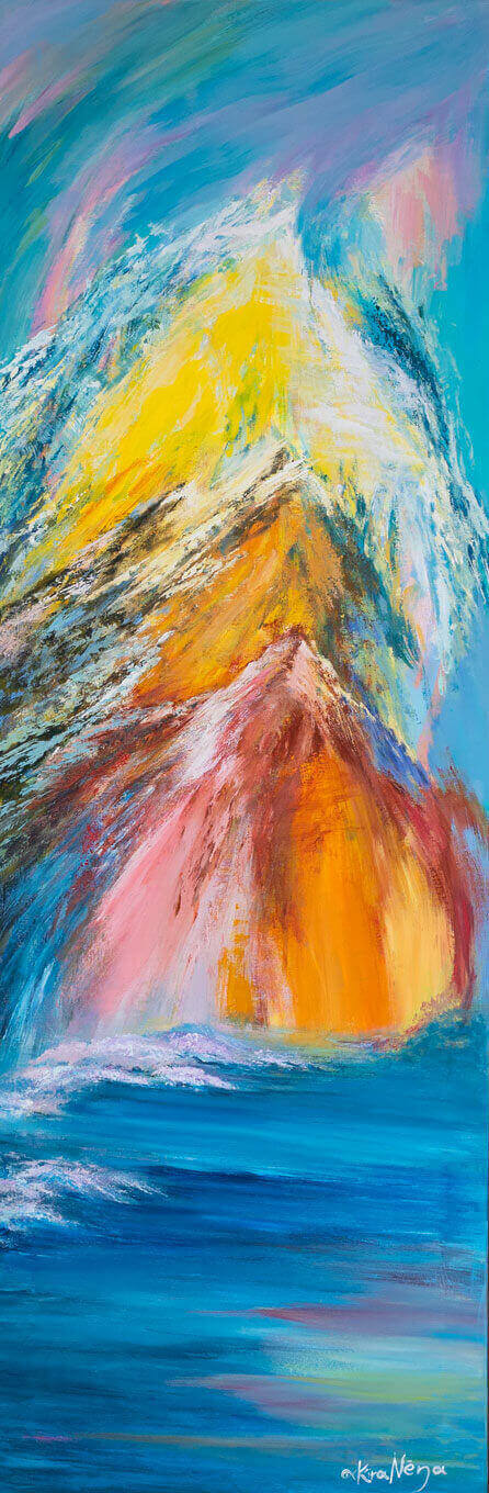 H akiraNena ζωγραφίζει ένα παγόβουνο