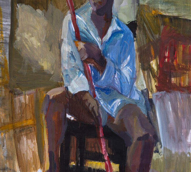 H akiraNena ζωγραφίζει έναν άντρα την ώρα που αναπαύεται